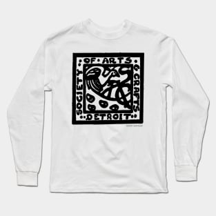 Detroit Society of Arts and Crafts Logo - Black Long Sleeve T-Shirt